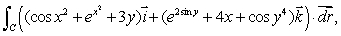 Use Green's Theorem to evaluate where C is the circle of radius centered at oriented in a counter-clockwise direction.