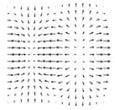 <strong>The figure below shows the contour map of a function z = f(x, y). Let \vec{F} be the gradient vector field of f, i.e., \vec{F}=\text { gradf } Which of the vector fields show \vec { F } ? </strong> A) B) C)