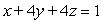 Find the parametric equations for the line of the intersection of the planes and .