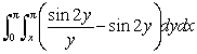 Evaluate by first reversing the order of integration.