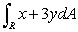 Evaluate the integral , where R is the region in the first quadrant bounded by the y-axis, the line y = x and the circles