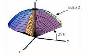 <strong>Choose the most appropriate coordinate system and set up a triple integral, including limits of integration, for a density function f(x, y, z)over the given region. </strong> A)spherical coordinates B)cylindrical coordinates C)rectangular coordinates D)None of the above.
