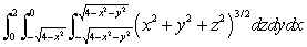 Evaluate the integral in spherical coordinates.