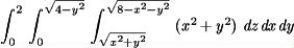 Rewrite the integral in spherical coordinates.You do not have to evaluate the integral.