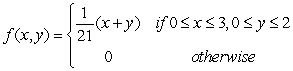 The joint density function for random variables x and y is Find the probability .Give your answer to 3 decimal places.