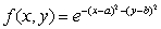 The function where a and b are constants is sometimes referred to as a bump function and is used to construct functions which take on maximum values at certain points.Show that f(x, y)has a maximum at (a, b).