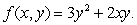 Let Use the appropriate partial derivative to find the slope of the cross-section at the given point. (a)The cross-section f(x, 2)at the point (3, 2). (b)The cross-section f(1, y)at the point (1, -2).