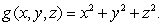 Consider the function (a)Describe the level set g = 16. (b)Find a vector perpendicular to the tangent plane to the level set g = 16 at the point (-1, 2, 2).