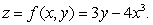 Consider the function Suppose you are standing on the surface at the point where x = 3, y = 1.If you start to move on the surface parallel to the y-axis in the direction of increasing y, does your height increase or decrease?