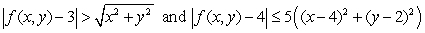 Suppose that for all x and y the function f satisfies . Determine, if possible, the values of the following limits.Explain your answer. Note that the limit may not exist nor be determined from the given information. (a) (b)