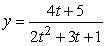 Find the area of the region bounded by y = 0 and between t = 0 and t = 2.Round to 3 decimal places.