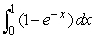 Using two subdivisions, find the left approximation to .Round to 4 decimal places.