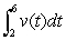 Explain in words what   means if   is velocity in miles/hour and t is time, in hours.<div style=padding-top: 35px> 
