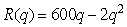 The revenue for selling q items is and the total cost is C(q)= 120 + 60q.What quantity maximizes profit?