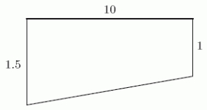 A rectangular swimming pool is 10 meters long and 6 meters wide.It has a depth of 1 meter at the shallow end, then slopes to a depth of 1.5 meters at the deep end, as shown in the following cross section (not to scale).It is being filled with a hose at a rate of 50,000 cubic centimeters per minute.225 minutes after the hose is turned on, the water is rising at a rate of _____ cm per second.Round to 3 decimal places.