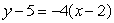 <strong>Given the following data about a function f(x), the equation of the tangent line at x = 5 is approximated by </strong> A) B) C) D)