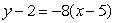 <strong>Given the following data about a function f(x), the equation of the tangent line at x = 5 is approximated by </strong> A) B) C) D)