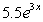 <strong>Use the graph of at the point (0, 5.5)to estimate to three decimal places.</strong> A)16.500 B)36.823 C)3.500 D)146.507