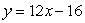 <strong>What is the equation of the tangent line to the graph of at the point (2, 8)?</strong> A) B) C) D)