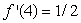 A function defined for all x has the following properties: • f is increasing • f is concave down • f (4)= 2 • Is it possible that ?