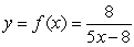 Given the function , give a formula for the inverse function of f(x).