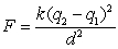<strong>Coulomb's law says that the electrical force between two charged objects is directly proportional to the product of the quantity of charge on the objects and inversely proportional to the square of the distance between the objects.Let and be the charge on the two objects.Let d be the distance between the objects and F be the electrical force between them.Translate Coulomb's Law into mathematical symbols.</strong> A) B) C) D)