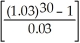 (1.03) b)Total deposits = (3000)× 30 = $90 000.00