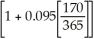 Let the size of the single payment be $x. At the agreed focal date (170 days now): 1610   + 725   +   = x   The size of the single payment is $3067.99.