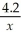  =   x =   x = 24.576