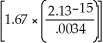 Calculate the following: ln  
