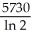 Following equation is used in carbon dating of the artefacts: N = × where, N = Decay rate of the artefact,expressed as disintegrations per minute (dpm) = Decay rate of natural carbon = 14 dpm τ = Mean life time = = = 8267 years t = Age of the artefact What is the expected decay rate of the artefact,if it is known to be from Canadian New France era,350 years ago.