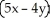 Simplify: 7x -   -  