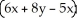 Simplify: 7x -   -  