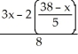 Solve and find the value of x,given:   =  