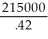 a)Let x represent the sales volume in dollars. Total revenue: TR = x = = 58% of revenue = 0.58 Total cost: TC = 215 000 + 0.58x b)Using the contribution margin approach and assuming that P = $1.00, we obtain: CM = P-VC = 1-0.58 = 0.42 BE volume (in units)= = = 511904.76 = 511905 units Capacity = = 700 000 BE volume as a percent of capacity = = 73.13% c)FC = $203 800 and VC = 0.62, then CM = 1-0.62 = 0.38 CR = = = 0.38 BE in sales dollars = = = $536 315.79