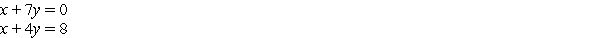 Solve the system of equations: