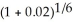PMT = 1000.00; n = 10(12)= 120; i = = 2% = 0.02; c = = ; I/Y = 4; P/Y = 12; C/Y = 2 p = - 1 = 0.00330589 FV = 100 = $146994.41 Programmed solution: