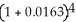 PMT = 4760, i = 0.0652 ÷ 4 = 0.0163, n = 7, c = = 4 p = - 1 = 0.0668115 PVg = 4760.00 = 4760.00(5.4497186)= $25 940.66