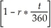 Evaluate p: p = s , where s = 3120, r = 0.123, t = 295