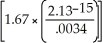 Calculate the following: ln  