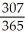 Number of days = 30 + 30 + 31 + 31 + 29 + 31 + 30 + 31 + 30 + 31 + 3 = 307 I = 635∗0.065 ∗   = $34.72
