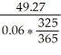 I = 49.27; r = 0.06; t = P = = = $922.23