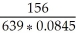 I = 795.00 - 639.00 = 156.00; P = 639.00; r = 0.0845 t(months) =   ∗ 12 = 34.67 months = 35 months