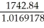 Legal due date: November 2, 2013 Interest period: July 30- November 2 = 95 days S = 1742.84; r =0.065; t = P = = = = $1713.85