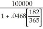 a) S = 100 000.00; r = 0.0468; t =   P1 =   = $97 719.63 The investment dealer paid $97 719.63 for the T-Bill. b) S = 100 000.00; r = .0448; t =   P2 =   = $97 814.95 Profit = 97 814.95 - 97 719.63 = $95.32 Tracey's profit was $95.32