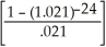 a) PVn = 1224.51 = 1224.51(18.7014044) = 22 900.06 Purchase price = 22 900.06+ 22900.00 = $45800.06 b) Interest = 24(1224.51) - 22900.06 = 29388.24 - 22900.06 = $6488.18