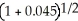 FV=$150 000; PMT=150000(0.06)0.5=$4500; n=8(2)=16; P/Y=2; C/Y=1; c= =0.5; i= =0.045 p = - 1 = 0.0222524 PP = 150000(1.0222524)-16 + 4500 = 150000(.7031853) + 4500(13.3385481) = 105477.77 + 60023.46 = $165 501.23