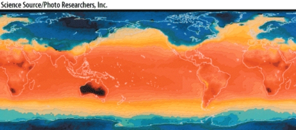 <strong>How does the WHO use the map shown here? </strong> A)The map can be used to predict influenza outbreaks. B)The map can be used to show where influenza is located. C)The map indicates where case studies should be performed. D)The map shows the best location for a new WHO office.