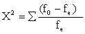 <strong>The chi-square, represented by x<sup>2</sup>, is expressed by which of the following:</strong> A) B) C) D)