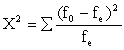 <strong>The chi-square, represented by x<sup>2</sup>, is expressed by which of the following:</strong> A) B) C) D)